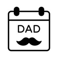 Happy father day calendar design, ready to use icon vector
