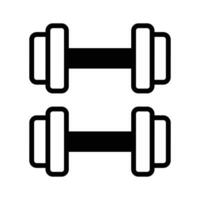 Modern icon of dumbbells, weightlifting tool vector