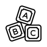 Abc blocks, alphabet blocks icon design in editable style vector