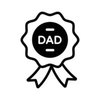 Best dad badge icon design isolated on white background vector