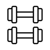 Modern icon of dumbbells, weightlifting tool vector