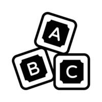 Abc blocks, alphabet blocks icon design in editable style vector