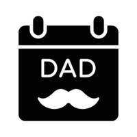 Happy father day calendar design, ready to use icon vector