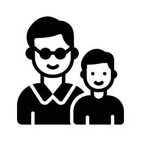 A modern icon of father and son, fatherhood design vector