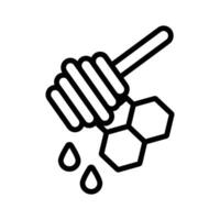 A tool used for drizzling honey, honey dipper icon design vector
