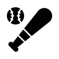 An icon of ball with bat denoting concept icon of baseball vector