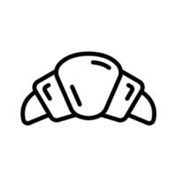 A croissant bread icon, representing a buttery and flaky pastry, perfect for breakfast or as a snack. vector