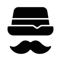 Hat with mustaches denoting icon of father day vector