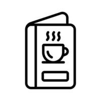 Coffee menu card icon design isolated on white background vector