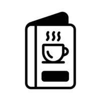 Coffee menu card icon design isolated on white background vector