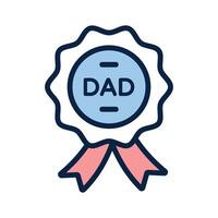 Best dad badge icon design isolated on white background vector