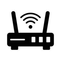 A device that provides wireless internet connectivity for home or office networks. vector