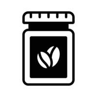 Trendy of coffee jar icon, editable design style vector