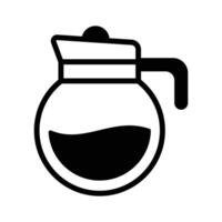 A coffee jug icon depicting a container used for serving brewed coffee, often seen in cafes. vector