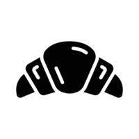 A croissant bread icon, representing a buttery and flaky pastry, perfect for breakfast or as a snack. vector