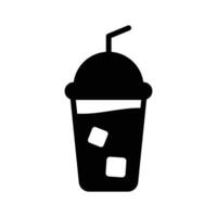 A cup of cold coffee icon in modern style, ready to use vector