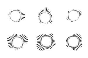 Sound waves equalizer set, Radio frequency Circle audio waves. design elements isolate vector