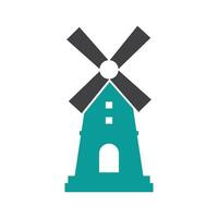 Windmill logo icon vector