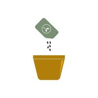 Seed plant icon vector