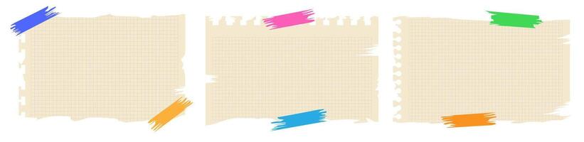 Sheet paper empty style set vector