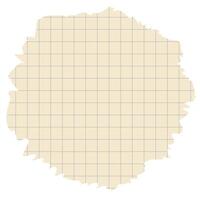 Torn paper edges checkered background circle shape vector