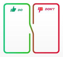 Do and dont infographic template modern vector