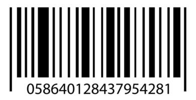 Barcode black color isolated on background vector