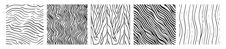 Hand drawn texture background set black color vector