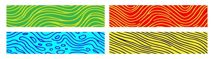 Hand drawn texture background set colorful vector