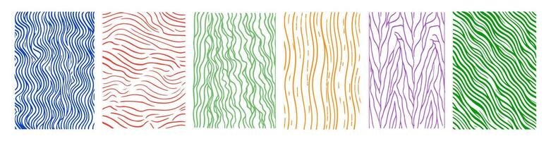 Hand drawn texture background set color style vector