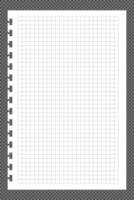 Sheet paper empty style checkered background vector