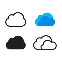 Set of Cloud icon design template vector