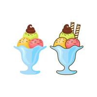 Ice cream icon illustration. flat icon for apps and websites vector
