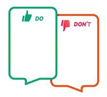 Do and dont infographic template vector