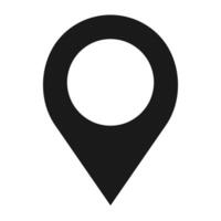 GPS location Map pointer icon black vector