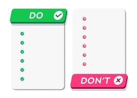 Do and dont infographic template vector