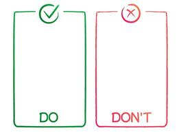 Do and dont infographic template vector
