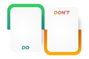 Do and dont infographic template vector
