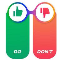 Do and dont infographic template midern vector