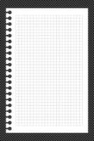 Sheet paper empty style checkered background vector