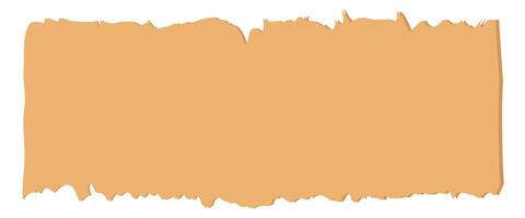 Torn paper edges rectangle shape vector