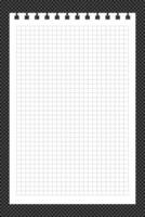 Sheet paper empty style checkered background vector