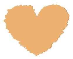 Torn paper edges heart shape vector