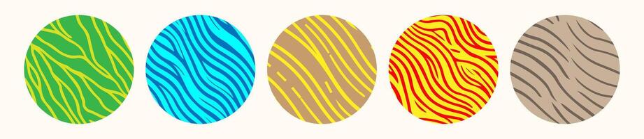 Hand drawn line background set color style vector
