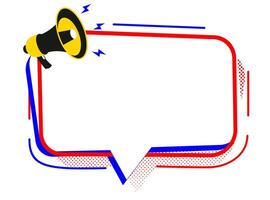 Imaginative speech bubble with megaphone vector