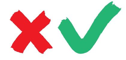Do and dont sign color style vector
