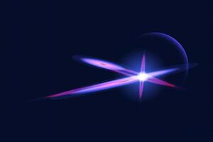 Neon Light Flare and glowing Lens Effect for editing and design with a modern touch vector