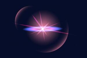 Neon Light Flare and glowing Lens Effect for editing and design with a modern touch vector