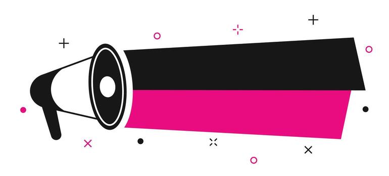 Copiar espacio con altoparlante. modelo con vacío espacio para texto vector