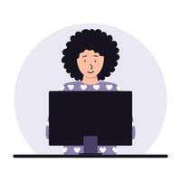 Wear Pajamas to Work Day. Office workers in good mood. April event vector